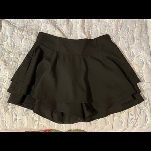 Black high-waisted mini skirt